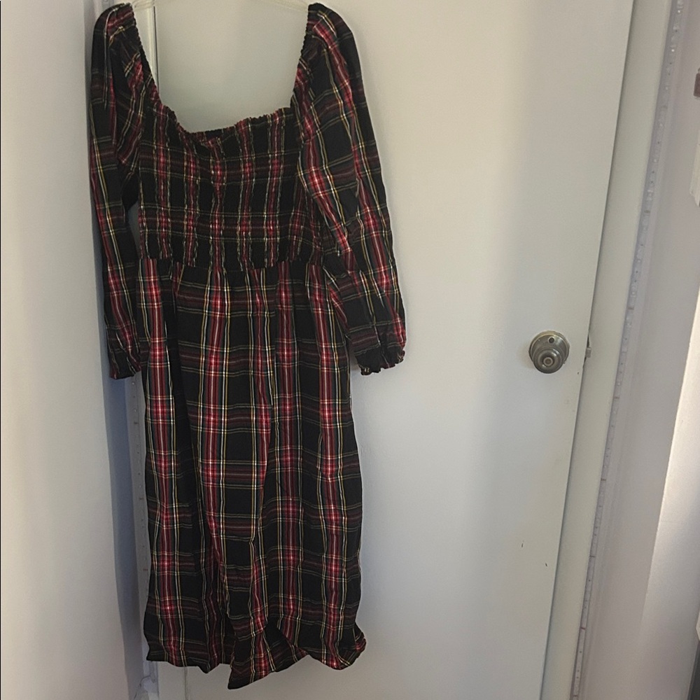 J. Crew Plaid Dress with Long Sleeves